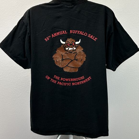 Manheim Seattle Buffalo Sale T Shirt Mens 2XL XXL Black Short Sleeve Graphic Tee - Picture 3 of 11